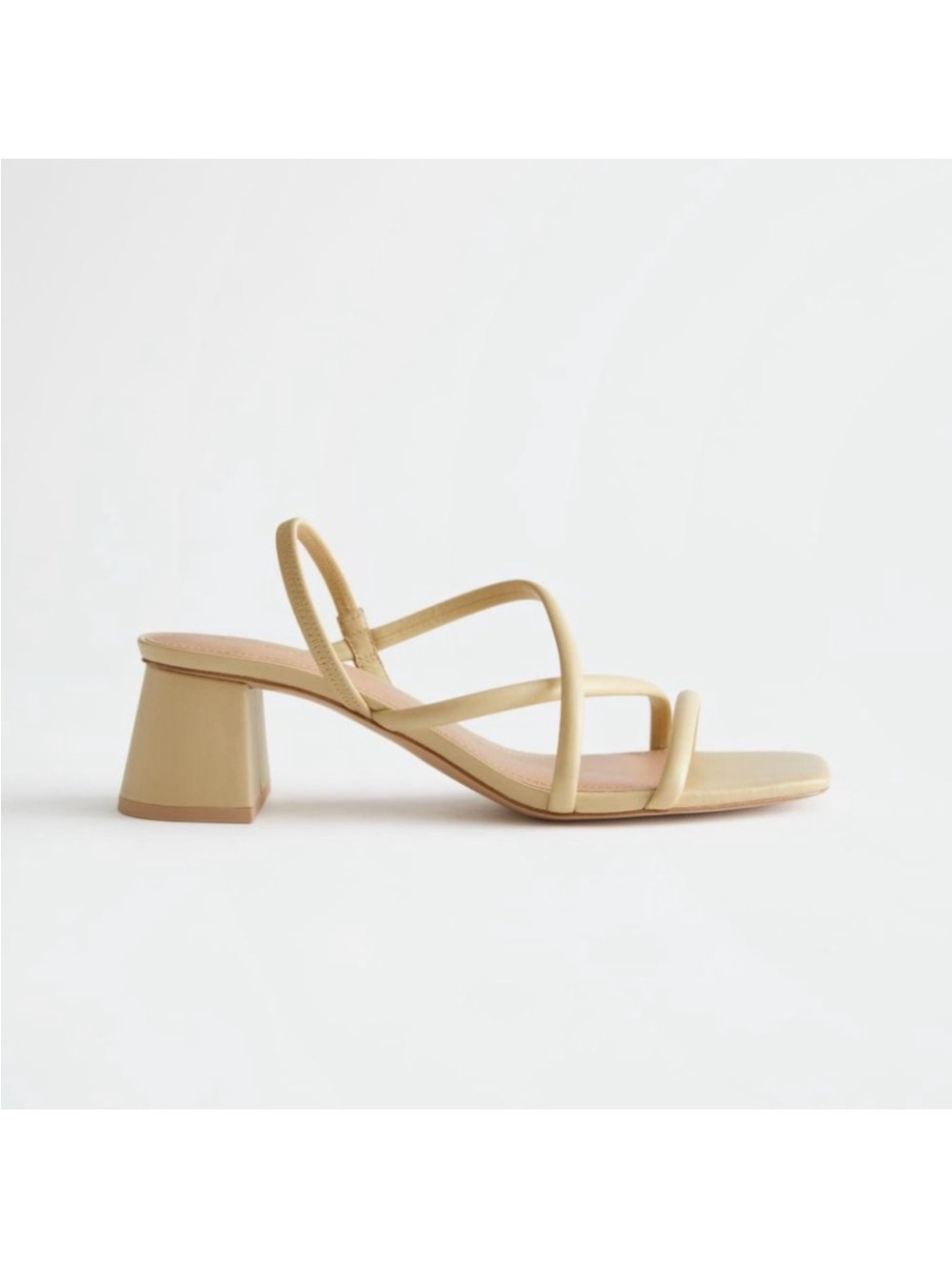 & Other Stories Chunky Strap Heeled Leather Sandals - Picture 2 of 8